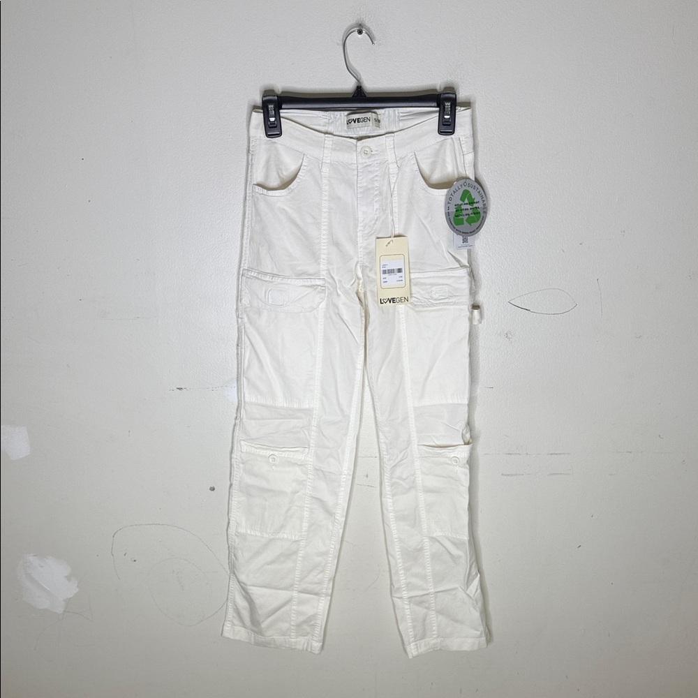 Lovegen Classic White Cargo Trousers Size 5/28 New!